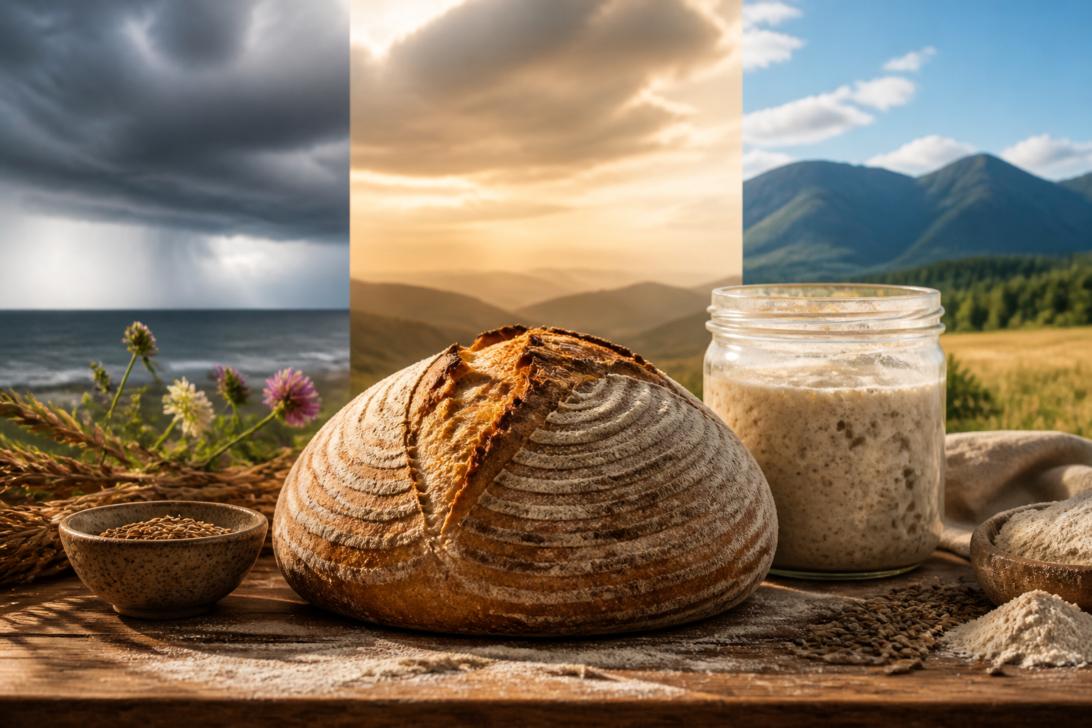 O terroir do pão: como o clima muda seu fermento natural levain